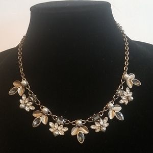 LOFT NWT Silver Statement Necklace Various Stones